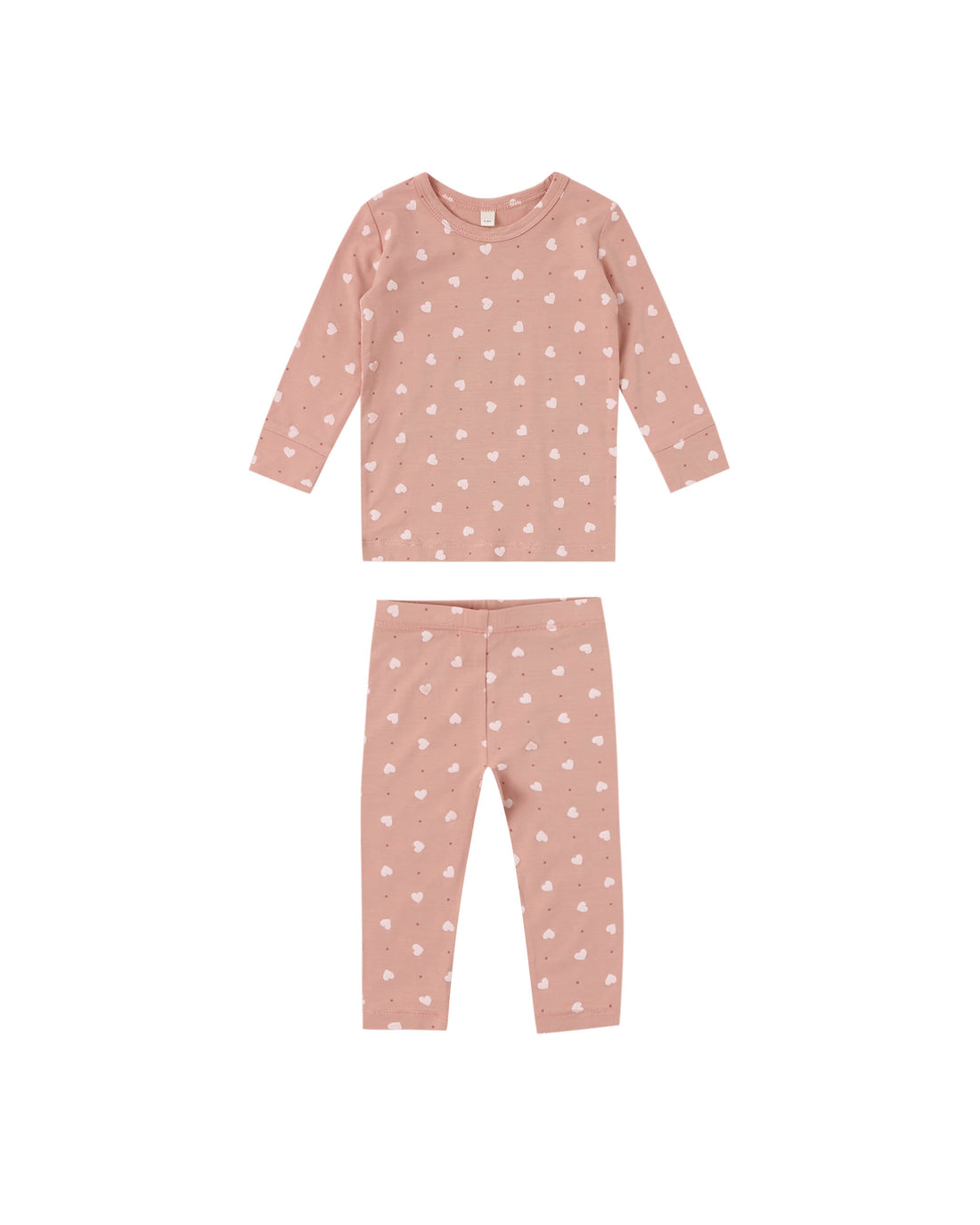Quincy Mae Bamboo Pajama - Pink Hearts