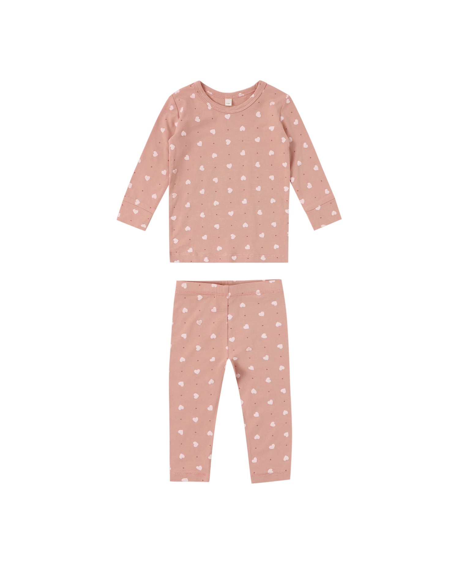 Quincy Mae Bamboo Pajama - Pink Hearts