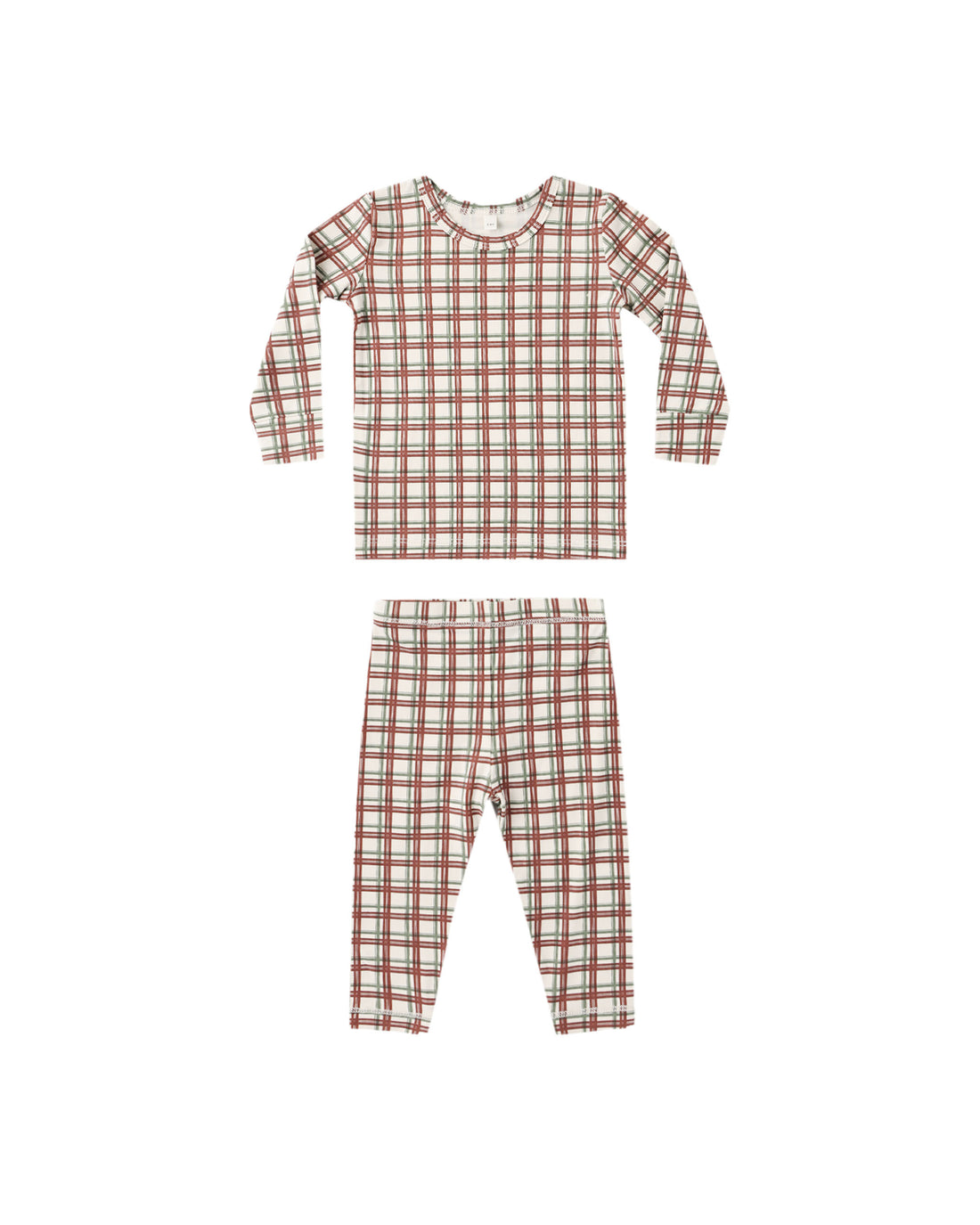 Quincy Mae Bamboo Pajama Set - Redwood Check