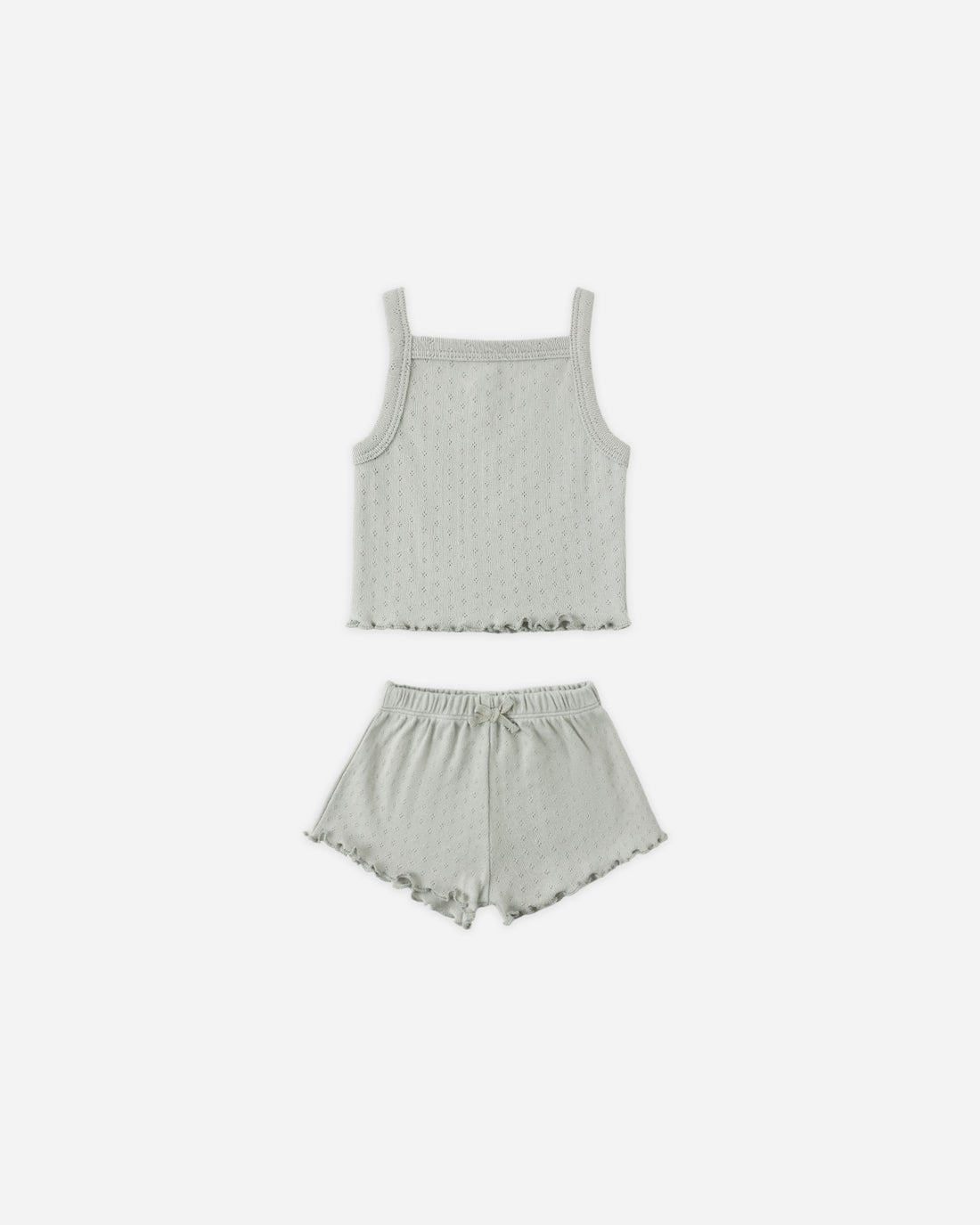 Quincy Mae Pointelle Tank + Shortie Set - Sage