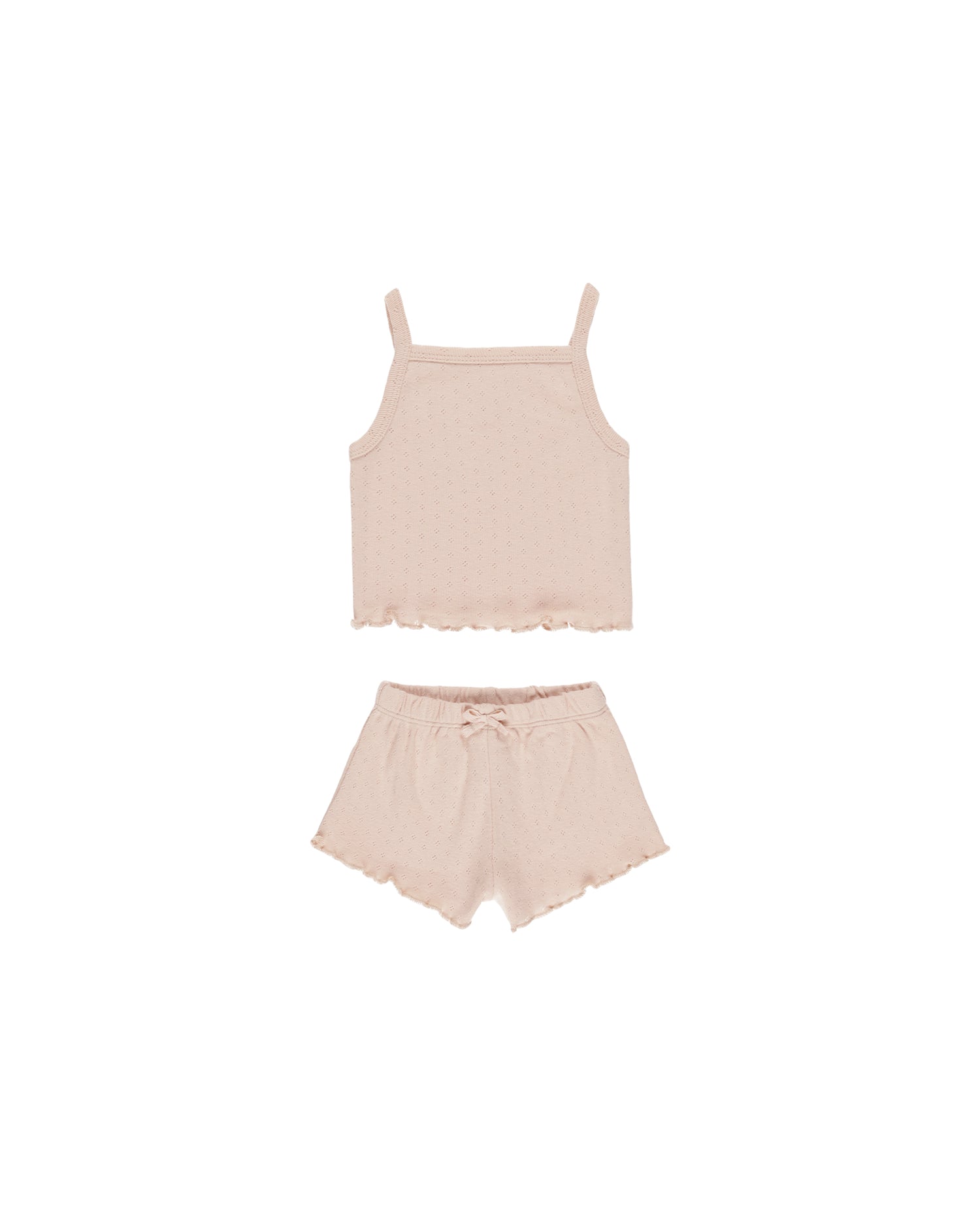 Quincy Mae Pointelle Tank + Shortie Set - Melon