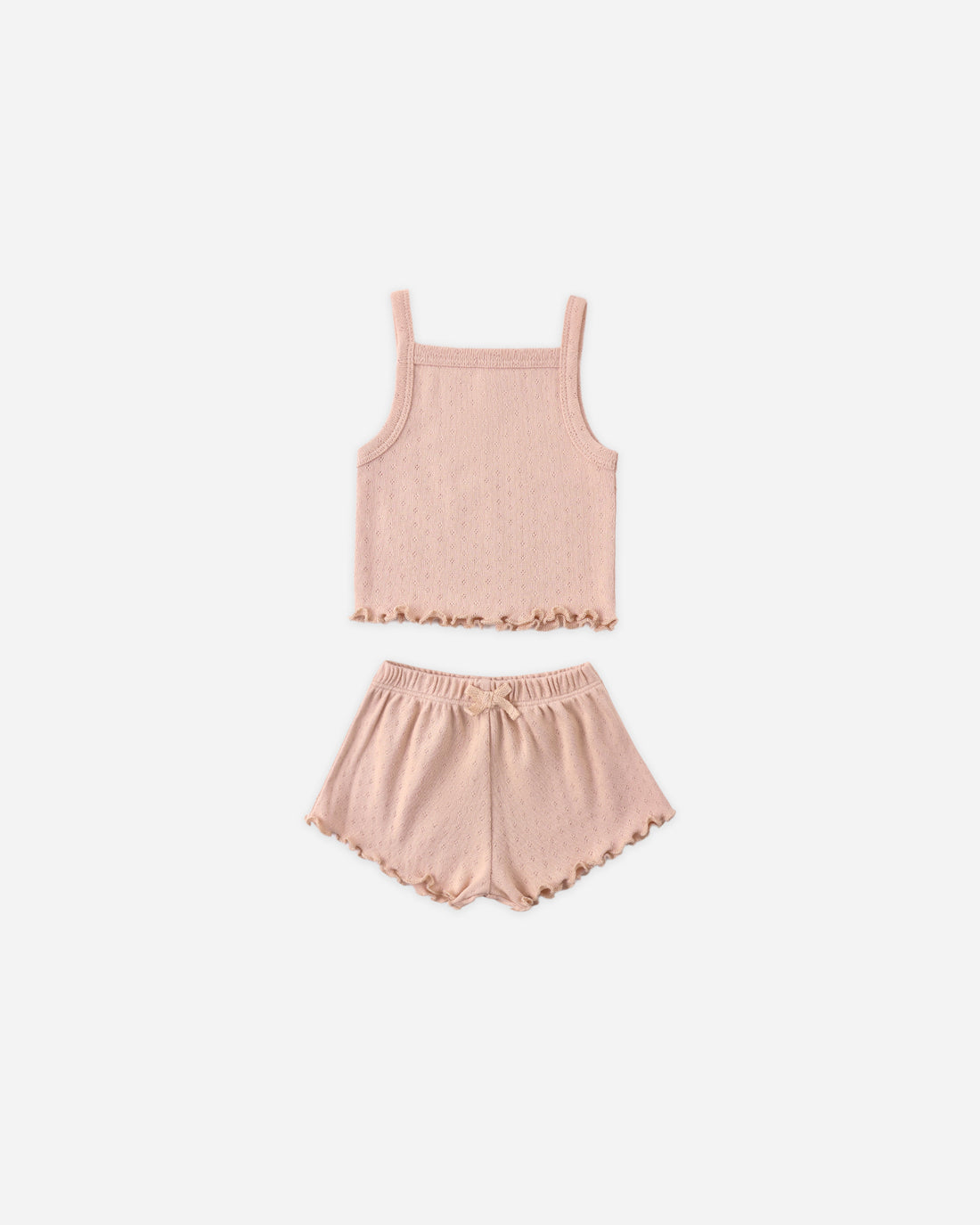 Quincy Mae Pointelle Tank + Shortie Set - Melon