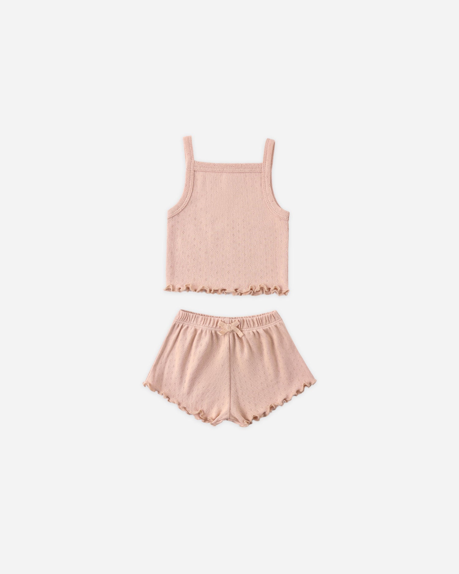 Quincy Mae Pointelle Tank + Shortie Set - Melon