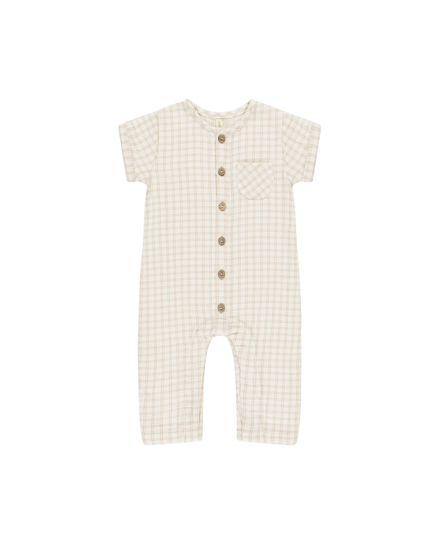 Quincy Mae Charlie Jumpsuit - Oat Check
