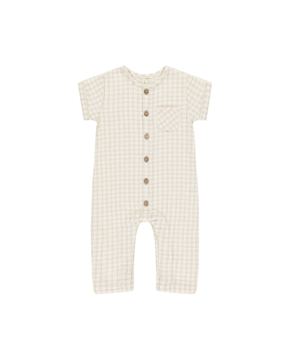Quincy Mae Charlie Jumpsuit - Oat Check