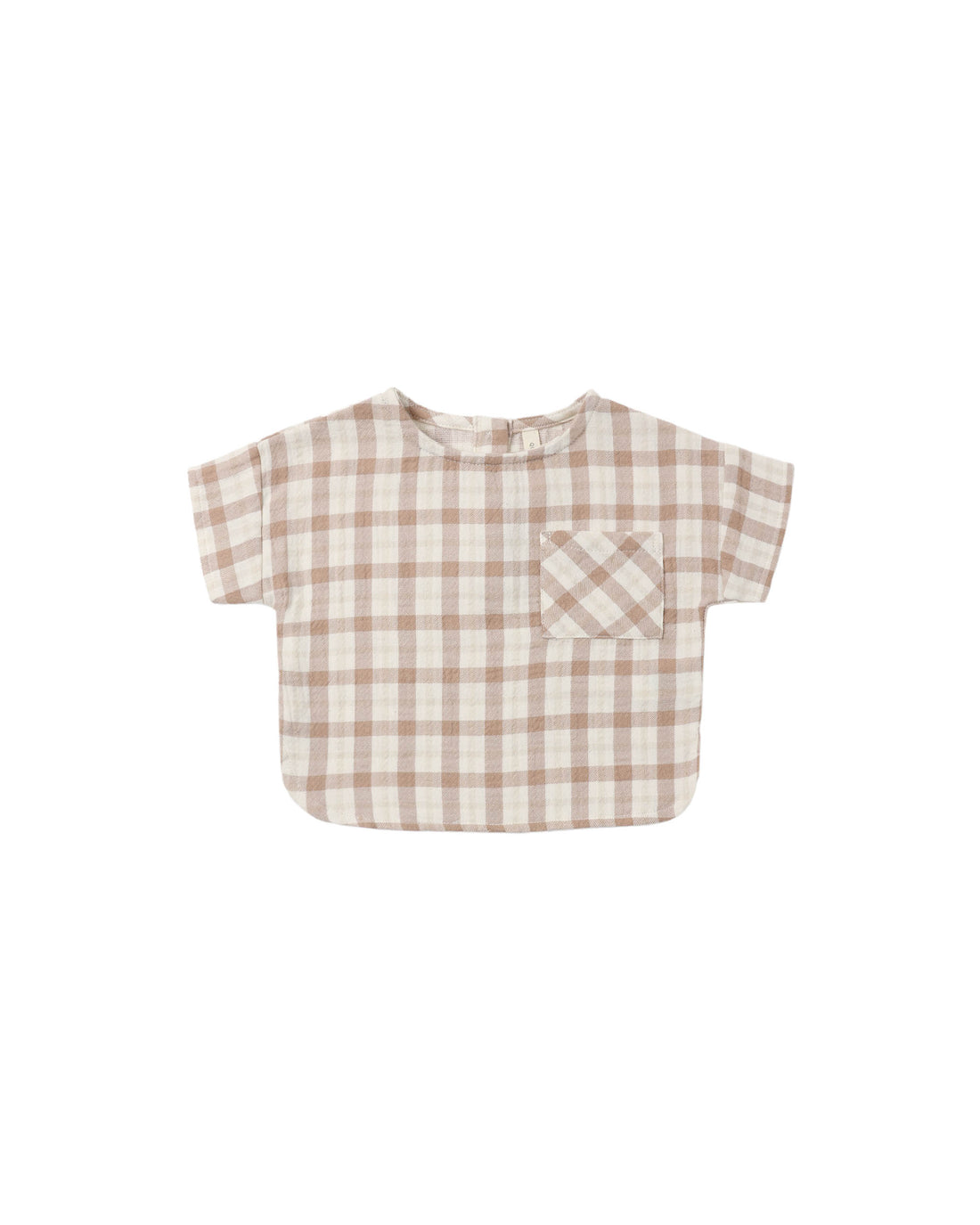 Quincy Mae Woven Boxy Top - Rustic Plaid