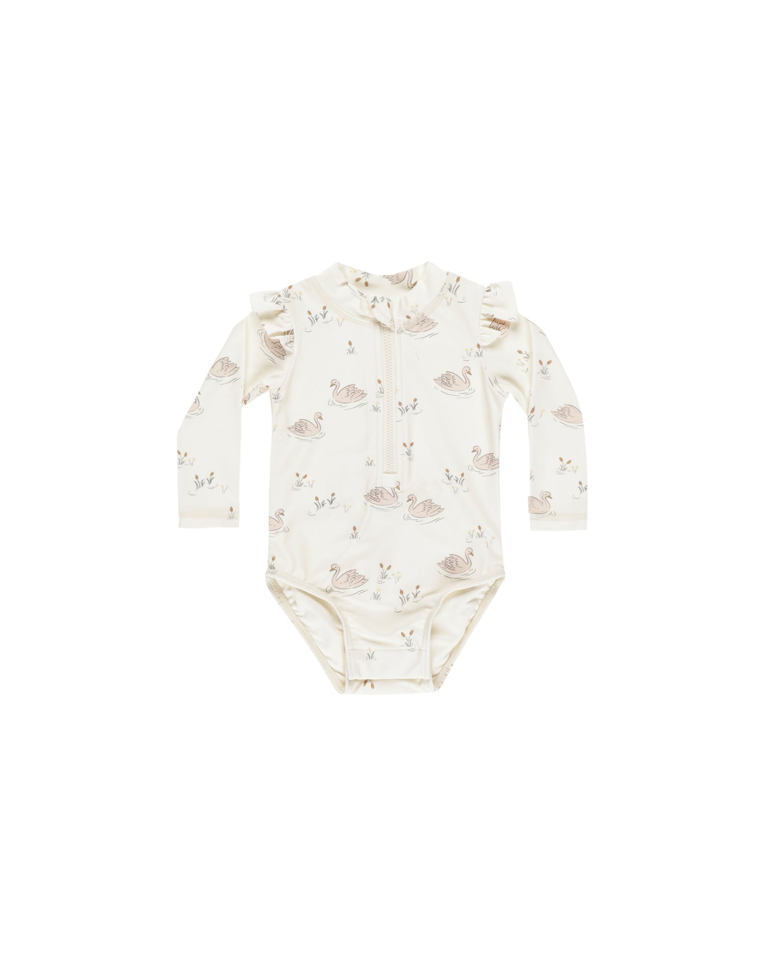 Quincy Mae Byron Rashguard One - Piece - Swans