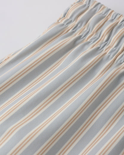 Quincy Mae Boys Swim Short - Blue+Butterscotch Stripe