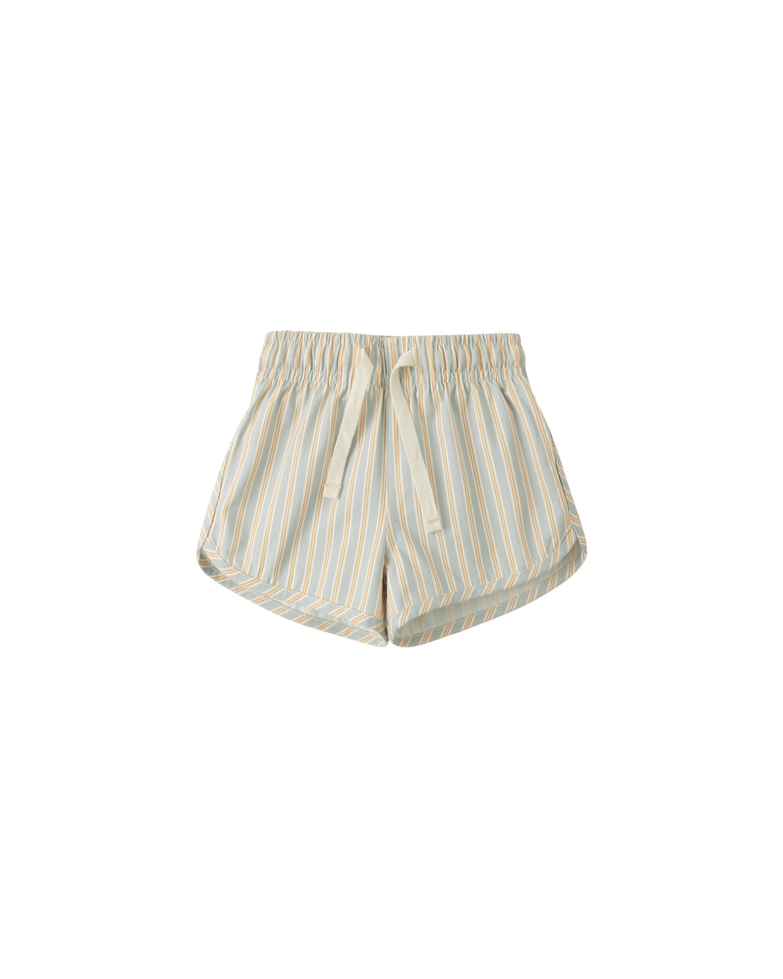 Quincy Mae Boys Swim Short - Blue+Butterscotch Stripe
