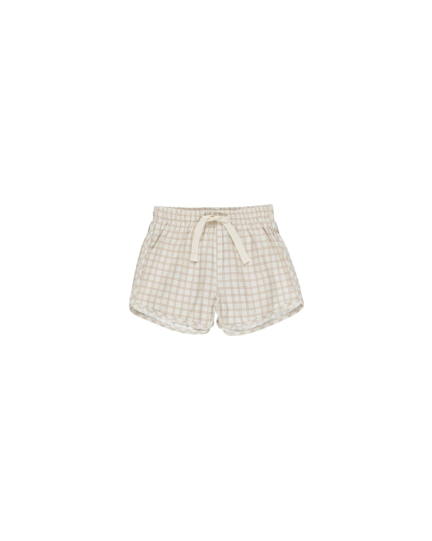 Quincy Mae Boys Swim Short - Oat Check