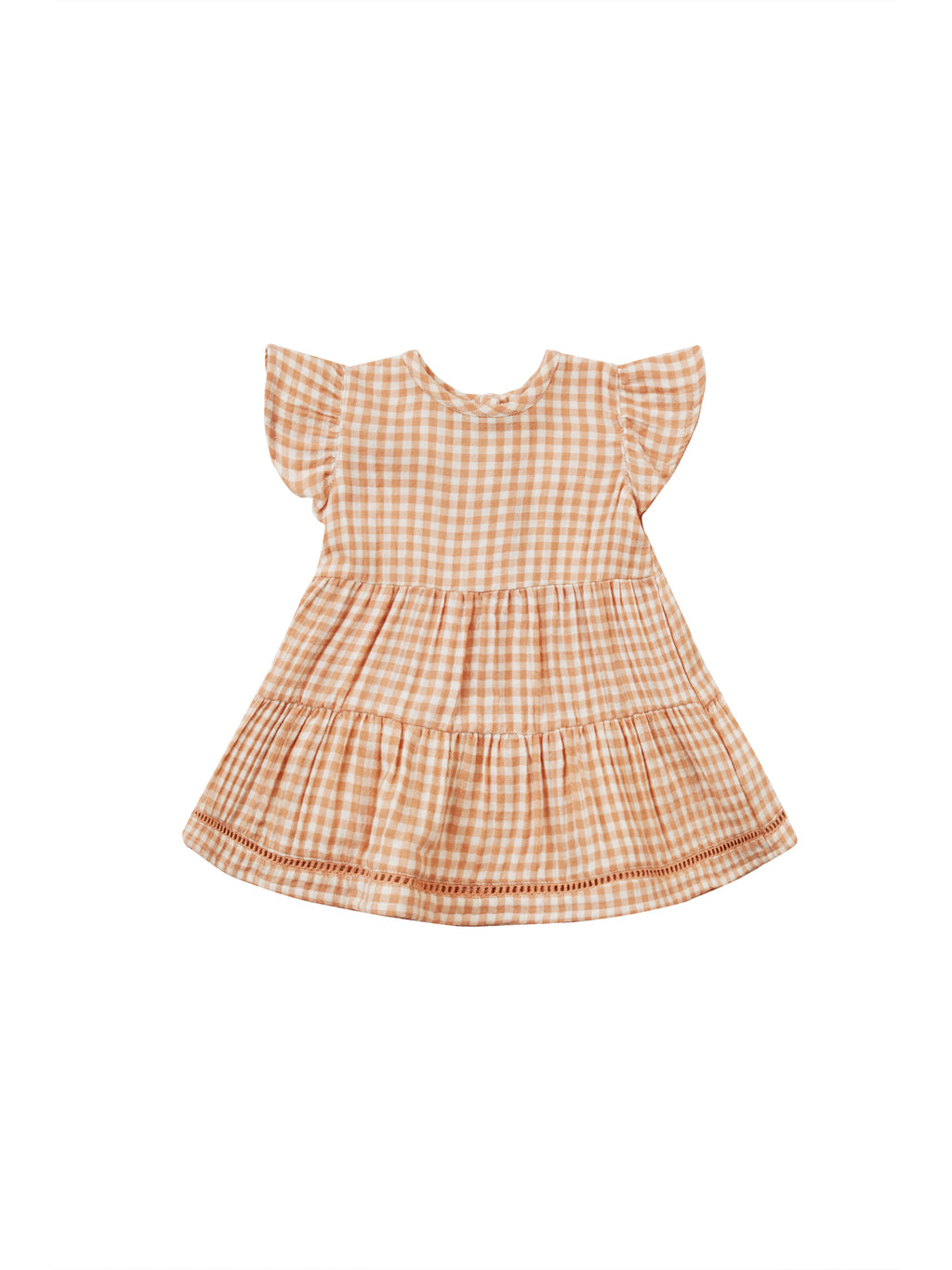 Quincy Mae Lily Dress - Melon Gingham