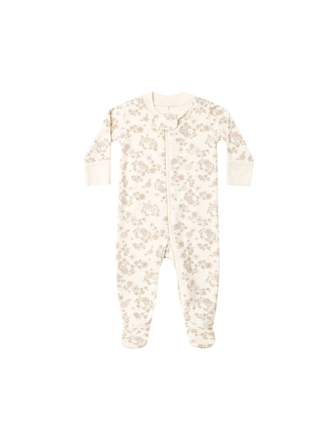 Quincy Mae Zip Long Sleeve Sleeper Footie - Floral Vine