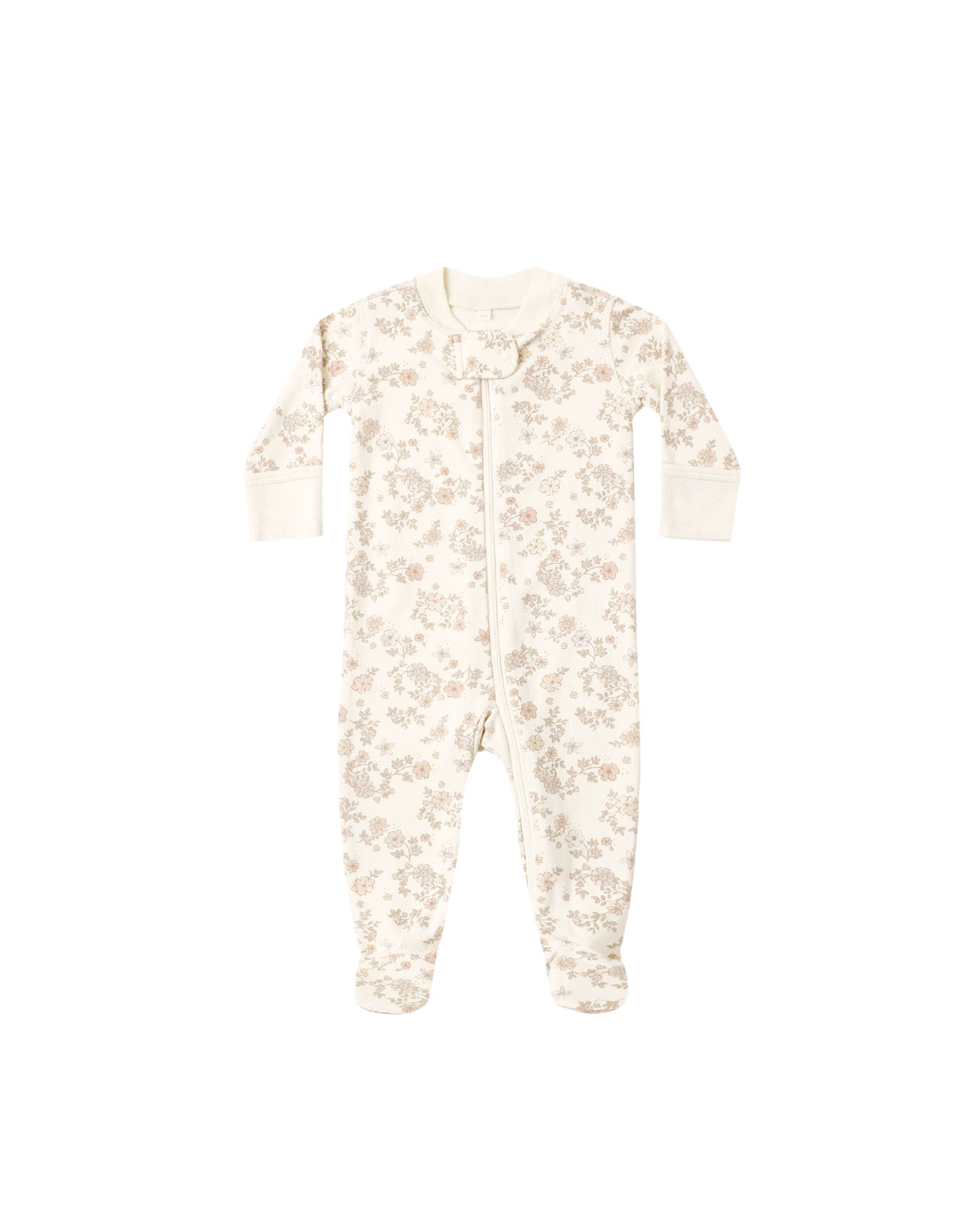 Quincy Mae Zip Long Sleeve Sleeper Footie - Floral Vine