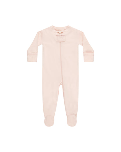 Quincy Mae Zip Long Sleeve Sleeper Footie - Petal