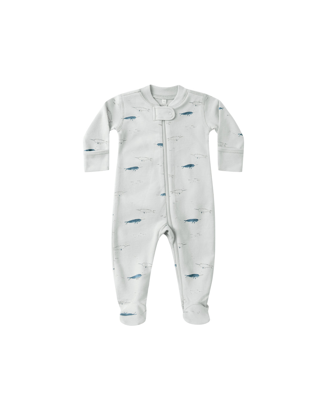 Quincy Mae Zip Long Sleeve Sleeper Footie - Narwhals