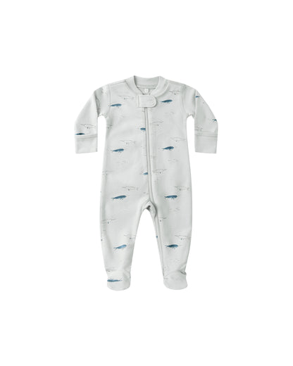 Quincy Mae Zip Long Sleeve Sleeper Footie - Narwhals