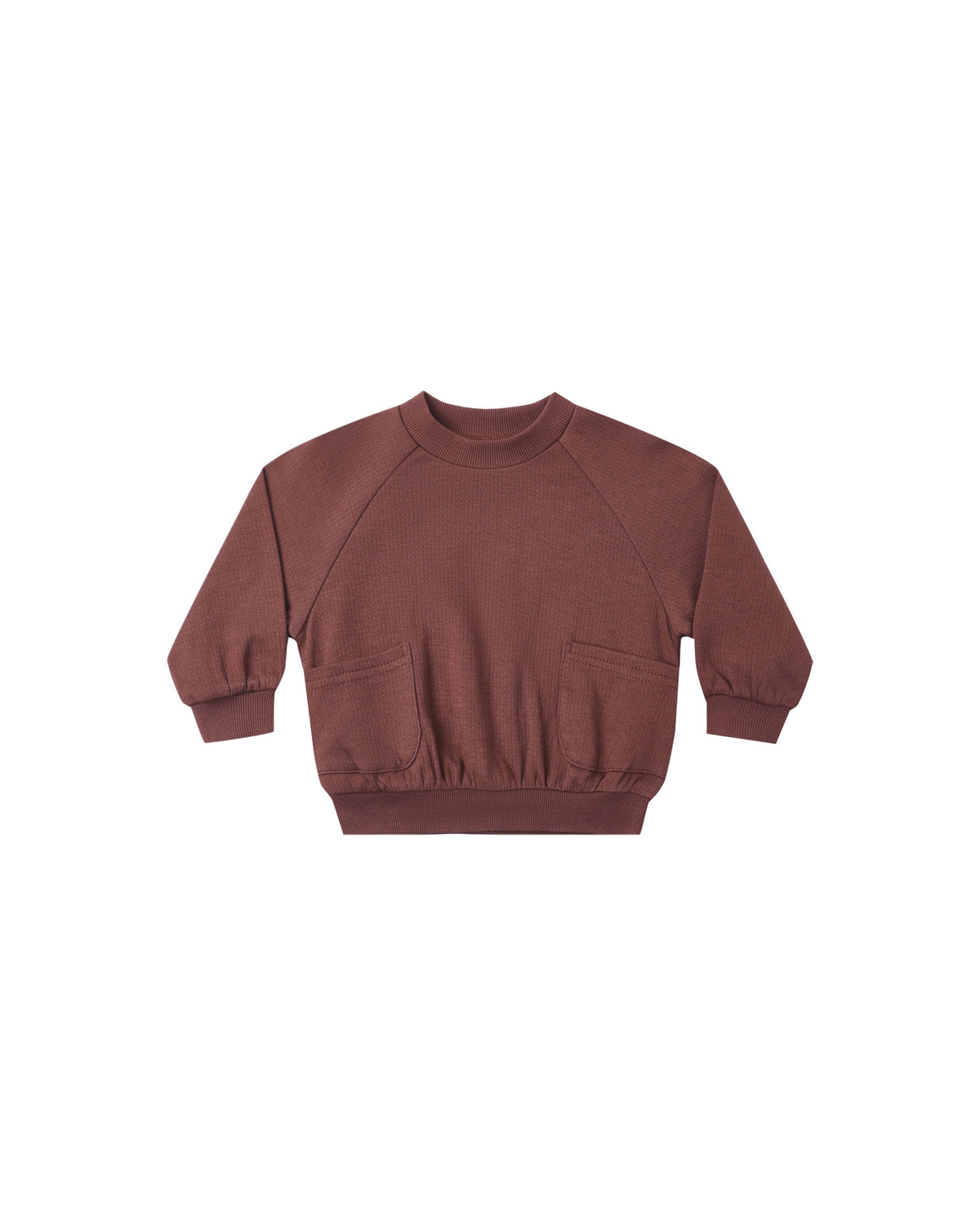 Quincy Mae Pocket Sweatshirt - Black Cherry