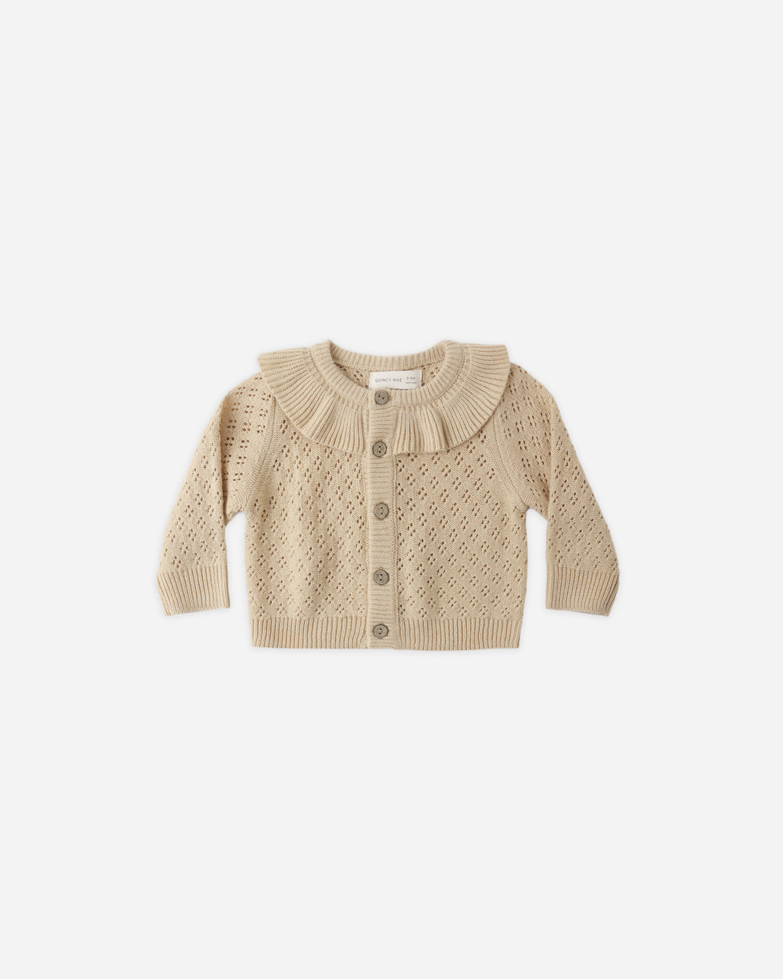 Quincy Mae Ruffle Collar Cardigan - Butterscotch