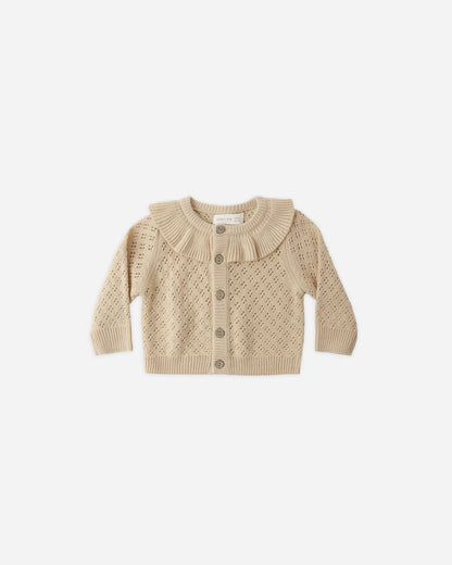 Quincy Mae Ruffle Collar Cardigan - Butterscotch