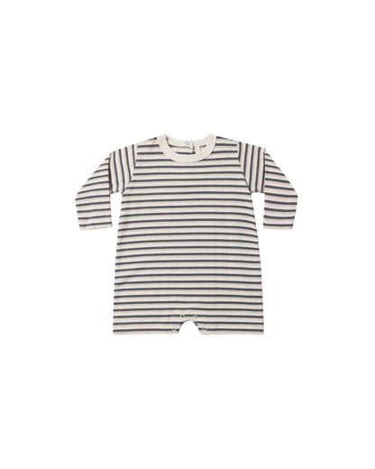 Quincy Mae Long Sleeve Romper - Vintage Stripe