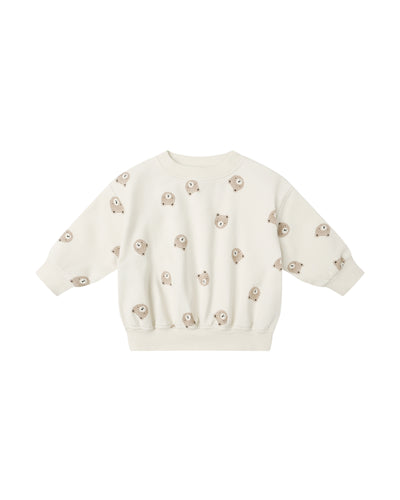 Quincy Mae Relaxed Sweatshirt - Brown Bear