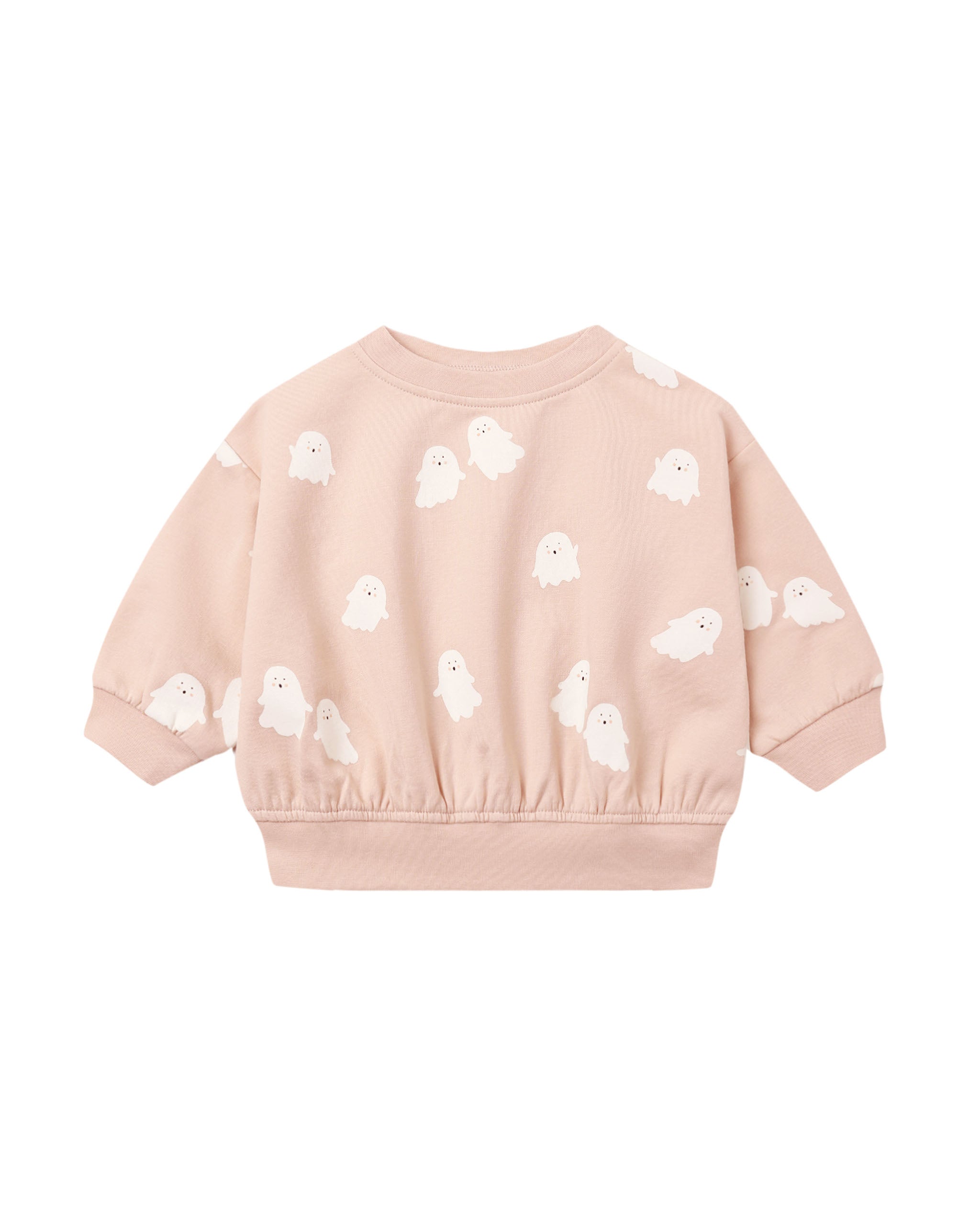 Quincy Mae Relaxed Fleece Sweatshirt - Sweet Ghost
