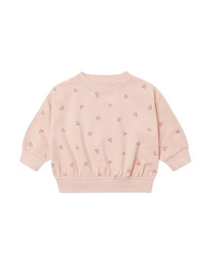 Quincy Mae Relaxed Sweatshirt - Hearts