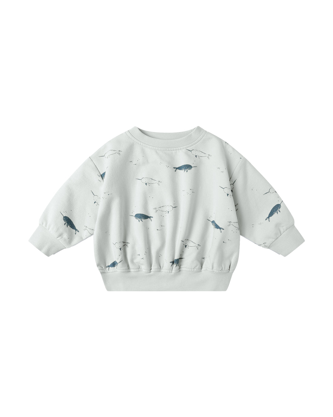 Quincy Mae Relaxed Fleece Sweatshirt - Narwhals