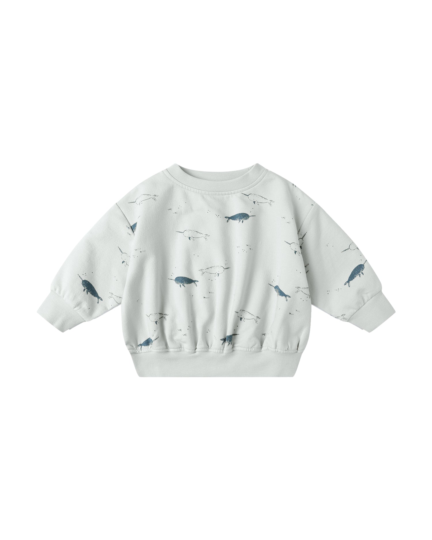 Quincy Mae Relaxed Fleece Sweatshirt - Narwhals