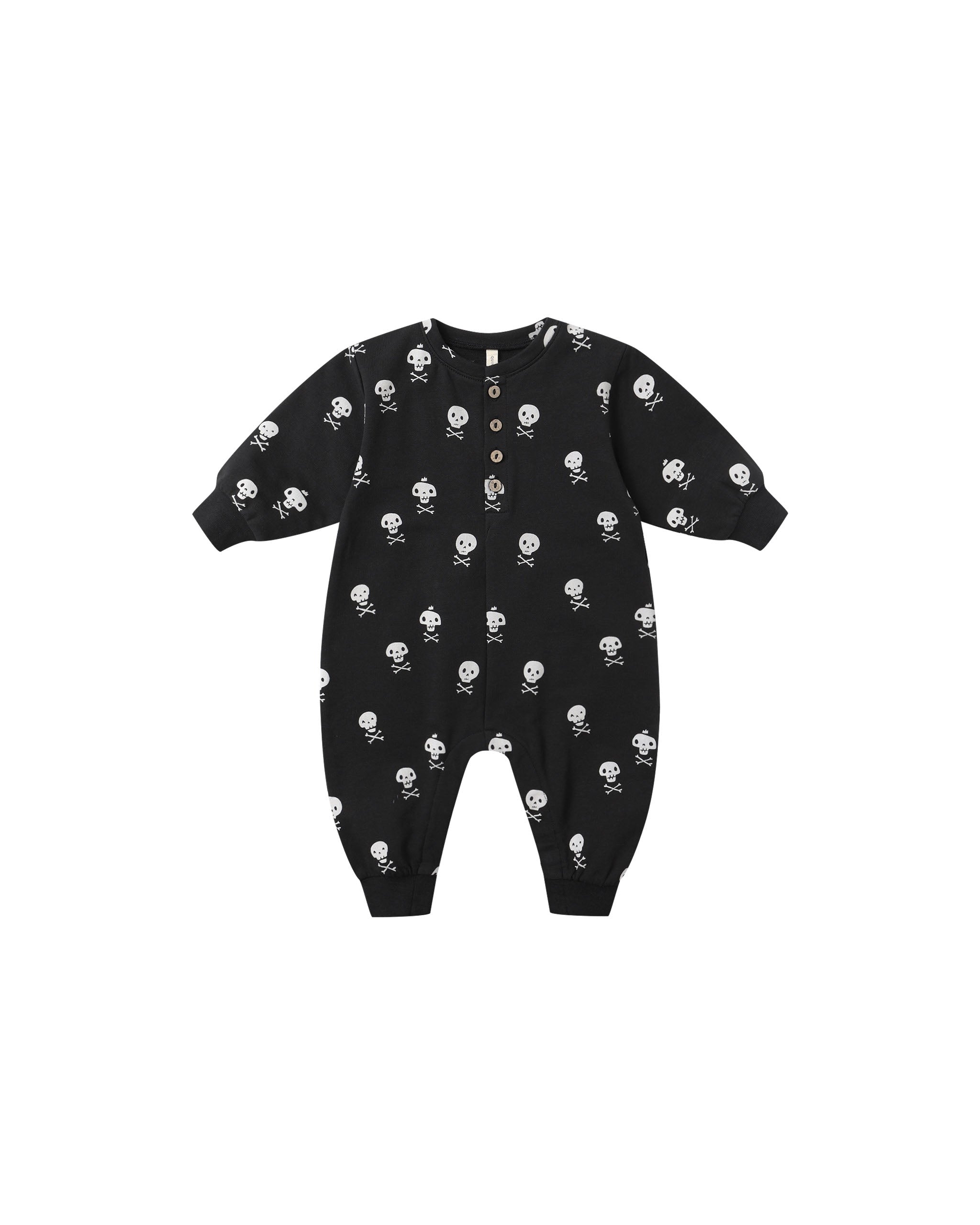 Quincy Mae Relaxed Fleece Jumpsuit - Crossbones
