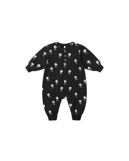 Quincy Mae Relaxed Fleece Jumpsuit - Crossbones