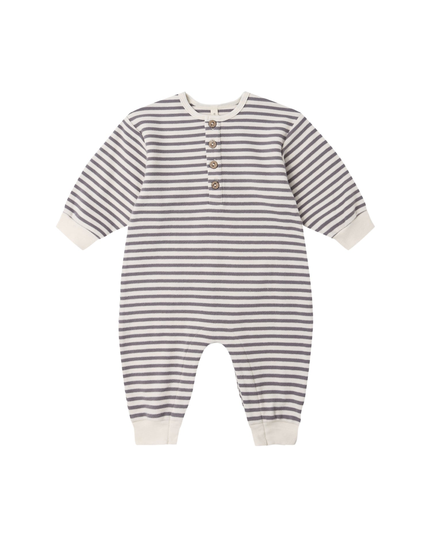 Quincy Mae Relaxed Jumpsuit - Slate Stripe