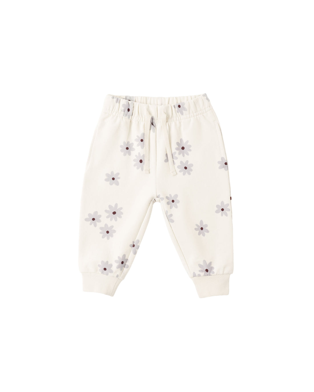 Quincy Mae Relaxed Fleece Sweatpant - Blue Daisy