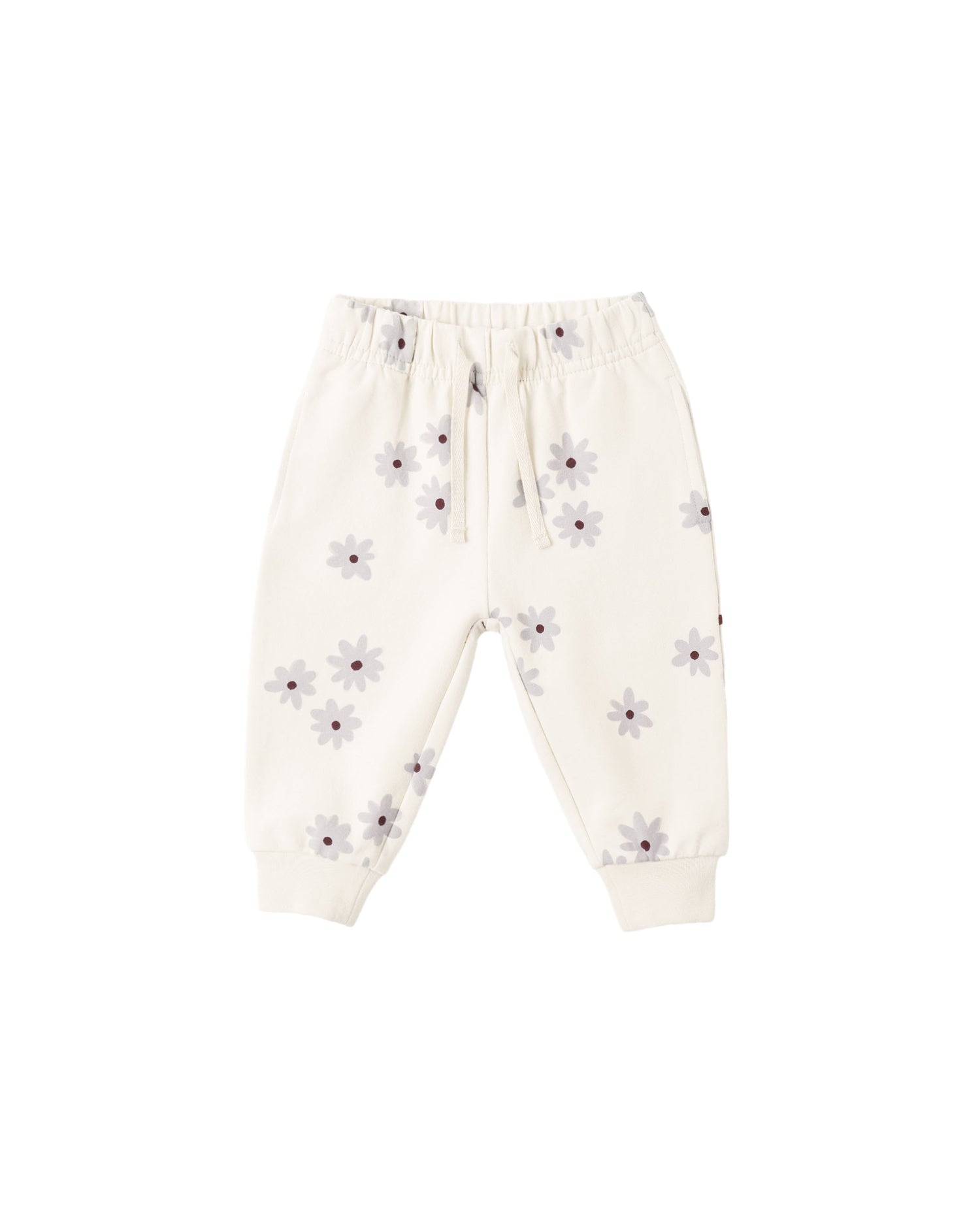 Quincy Mae Relaxed Fleece Sweatpant - Blue Daisy