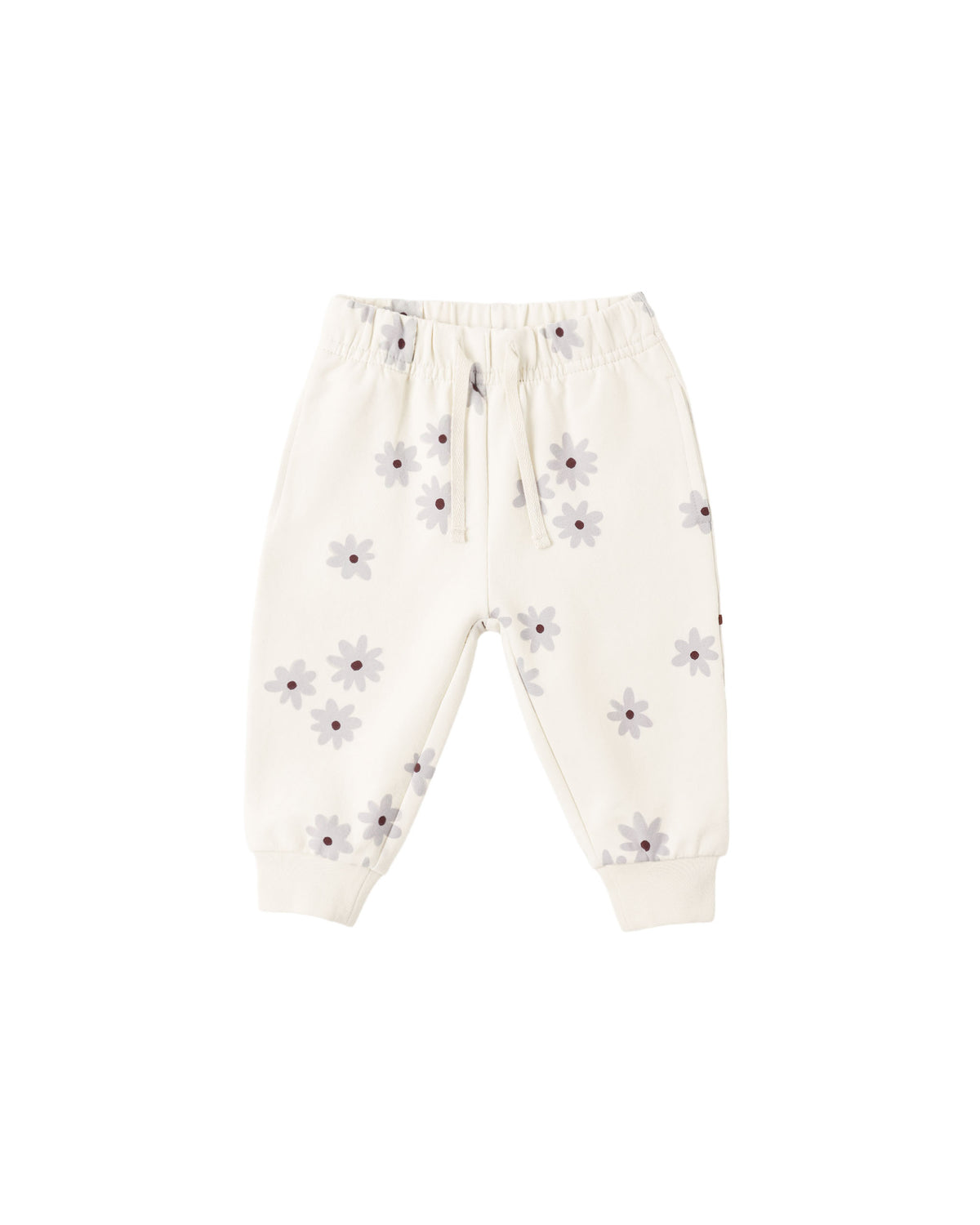 Quincy Mae Relaxed Fleece Sweatpant - Blue Daisy