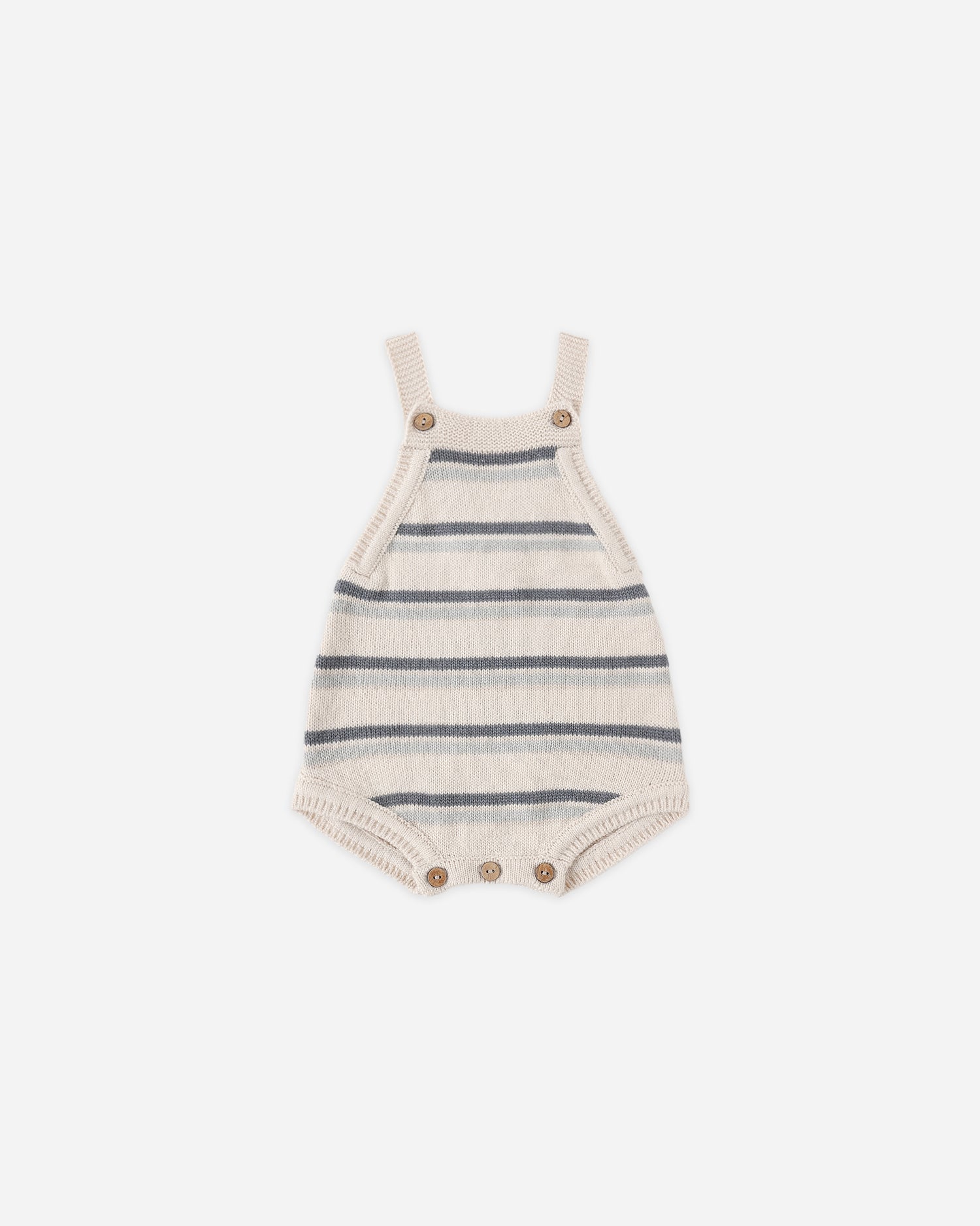 Quincy Mae Tatum Romper - Ocean Stripe