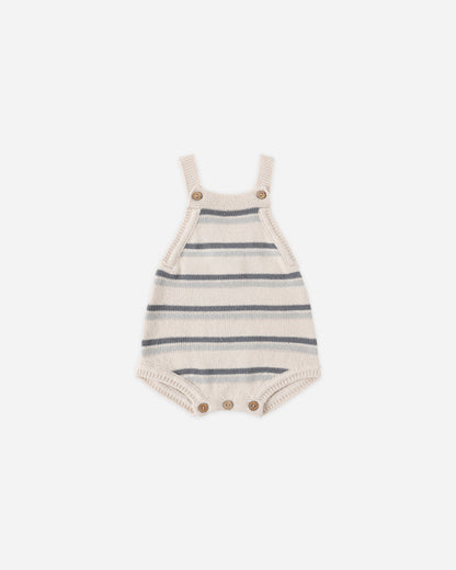 Quincy Mae Tatum Romper - Ocean Stripe
