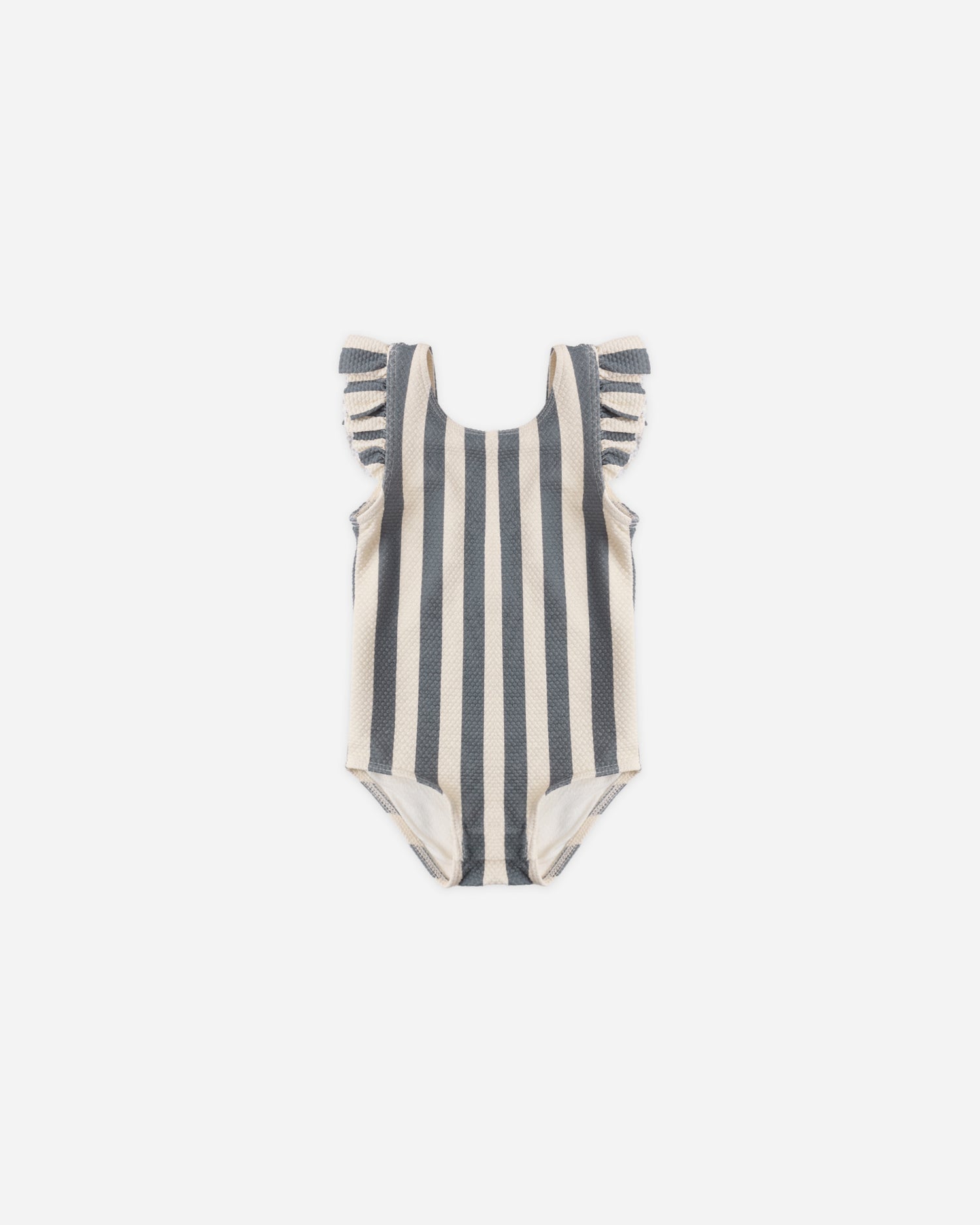 Quincy Mae Scoop Back One Piece Swimsuit - Retro Ocean Stripe
