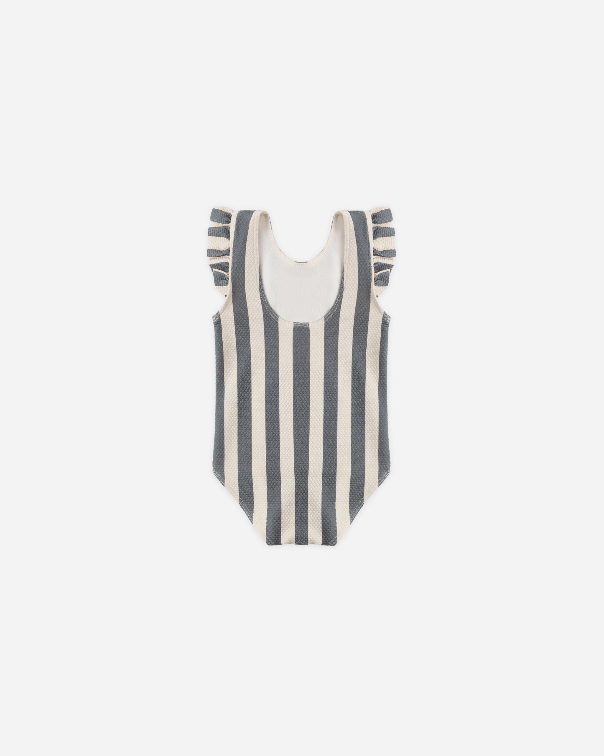 Quincy Mae Scoop Back One Piece Swimsuit - Retro Ocean Stripe