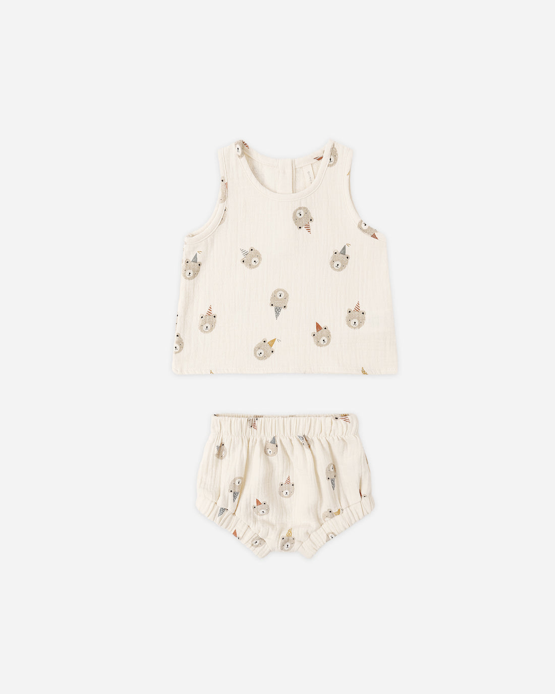Quincy Mae Woven Tank Set - Party Bears