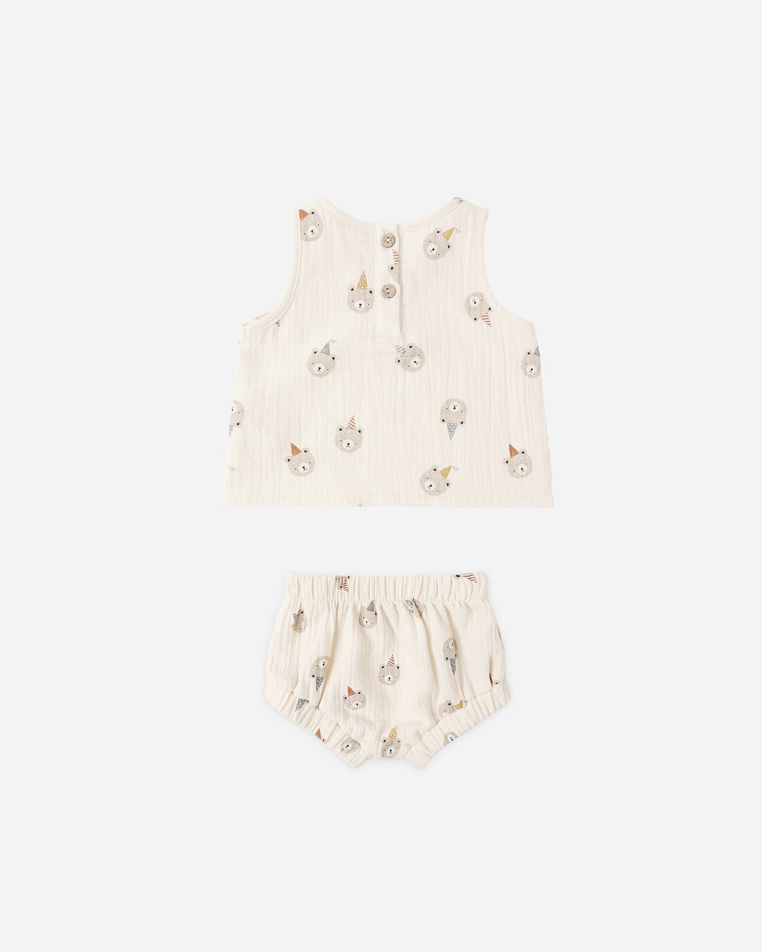 Quincy Mae Woven Tank Set - Party Bears