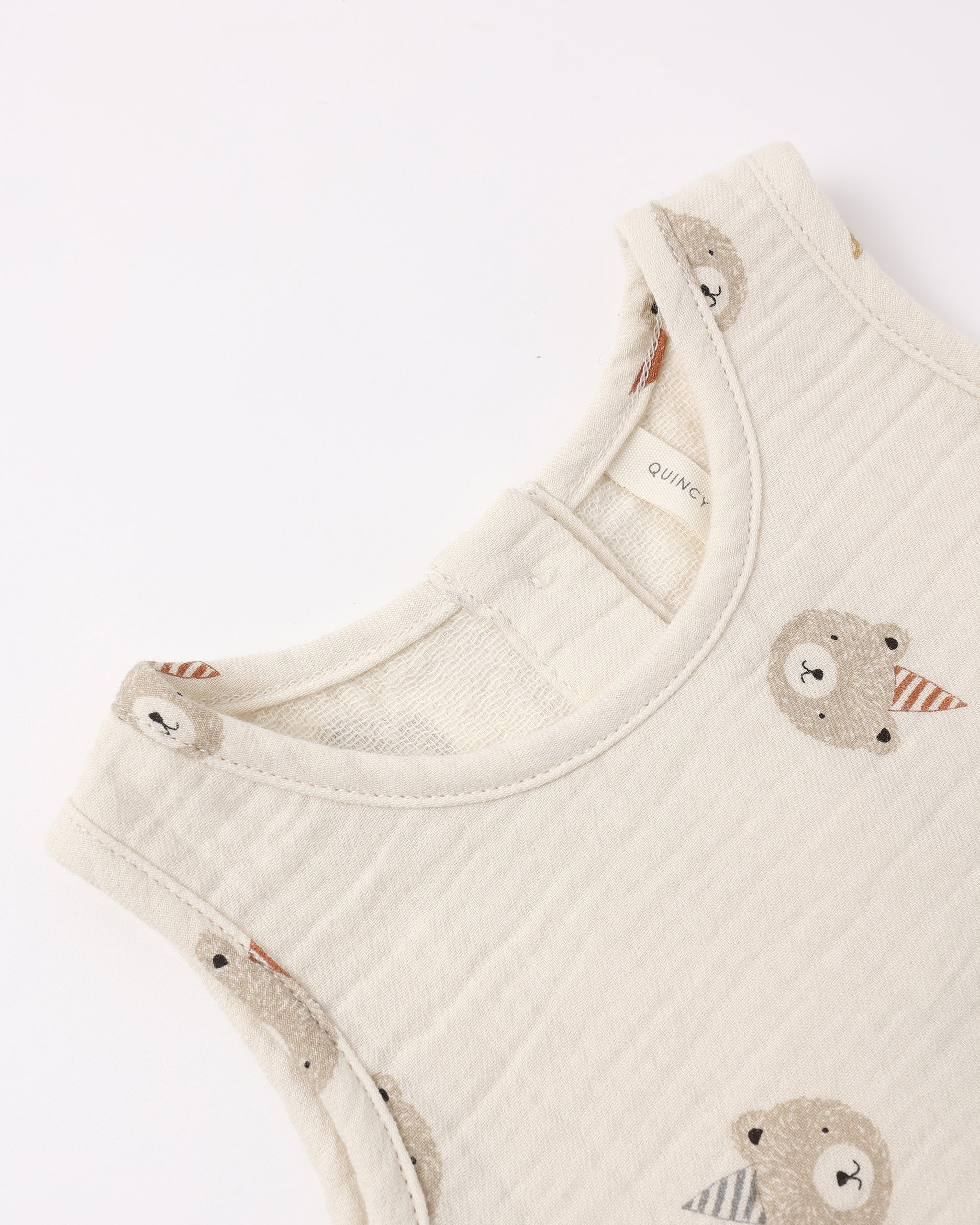 Quincy Mae Woven Tank Set - Party Bears