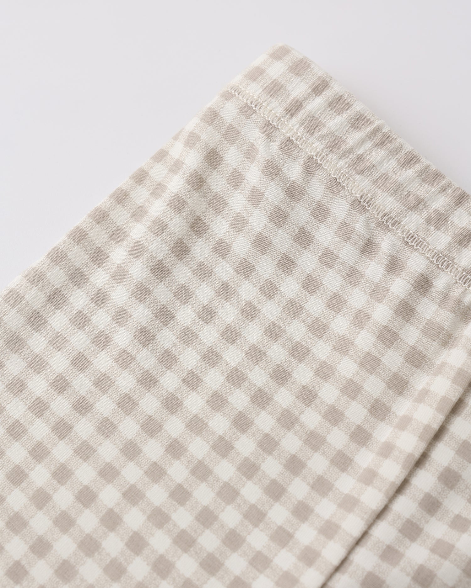 Quincy Mae Bamboo Short Sleeve Pajama Set - Oat Gingham