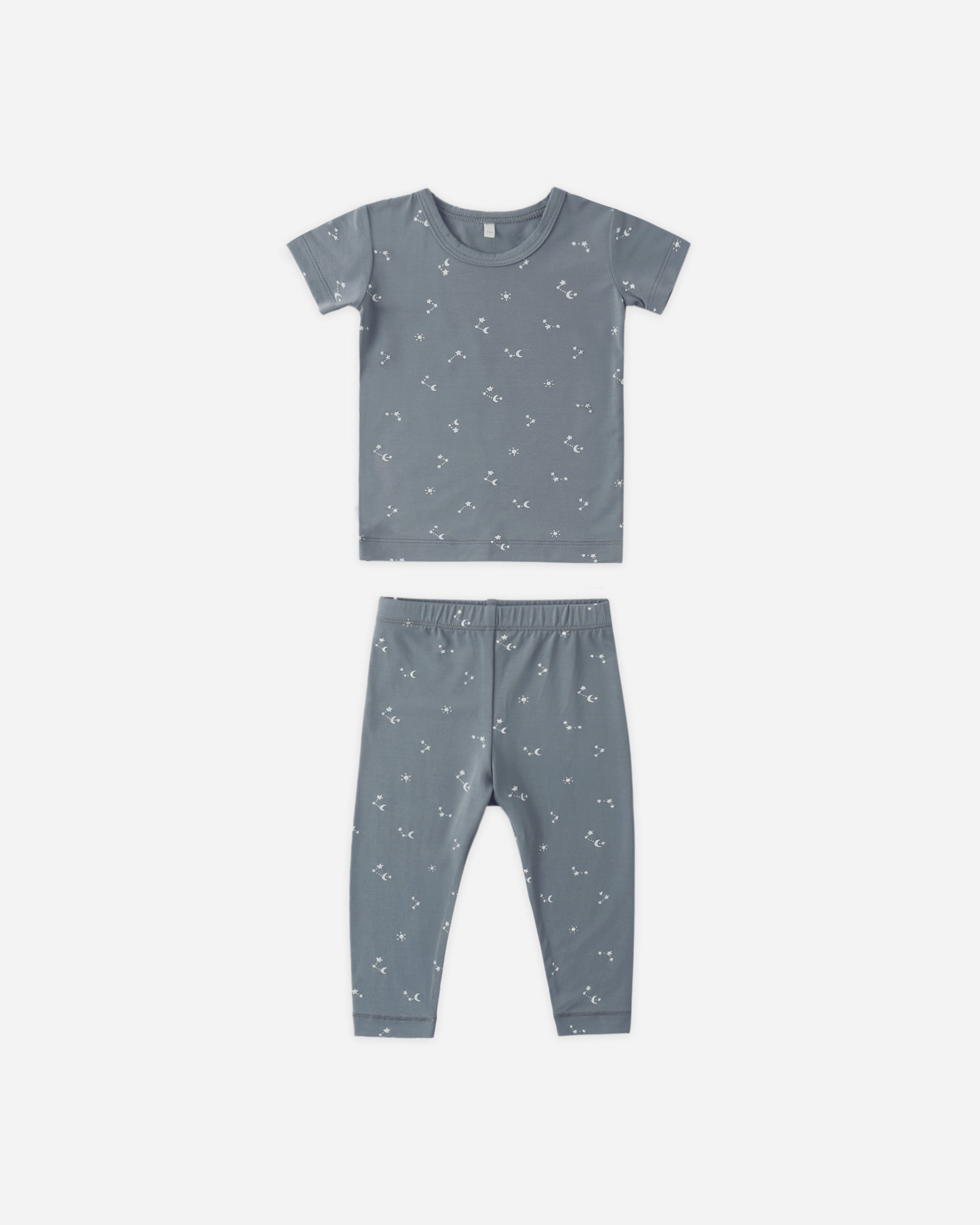 Quincy Mae Bamboo Short Sleeve Pajama Set - Starlight