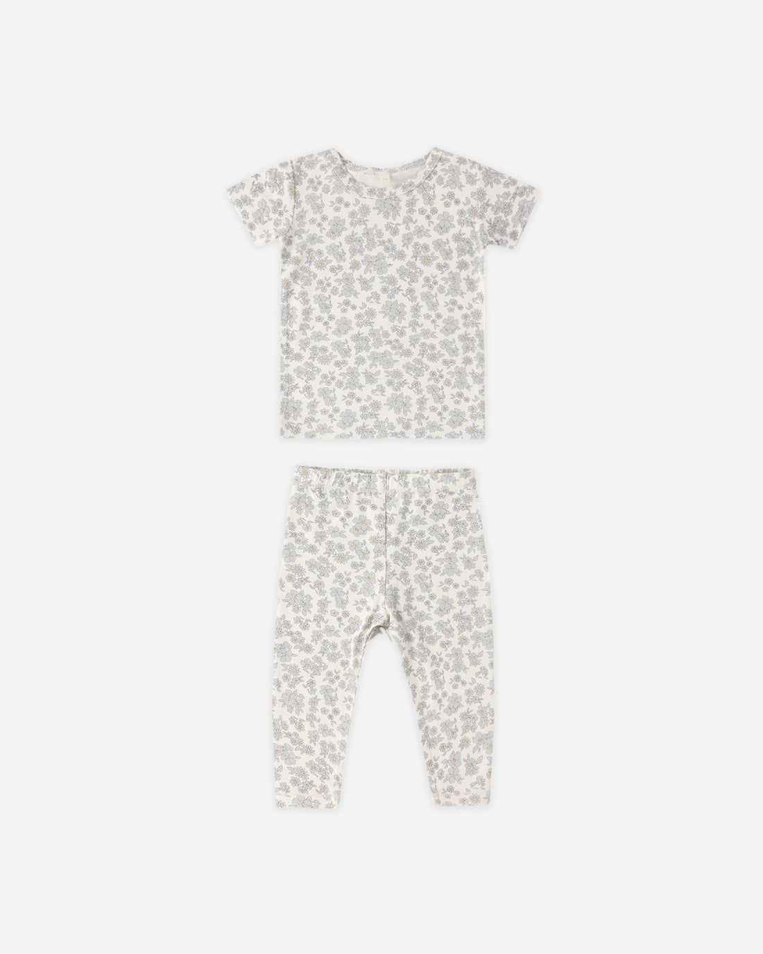 Quincy Mae Bamboo Short Sleeve Pajama Set - Blue Floral