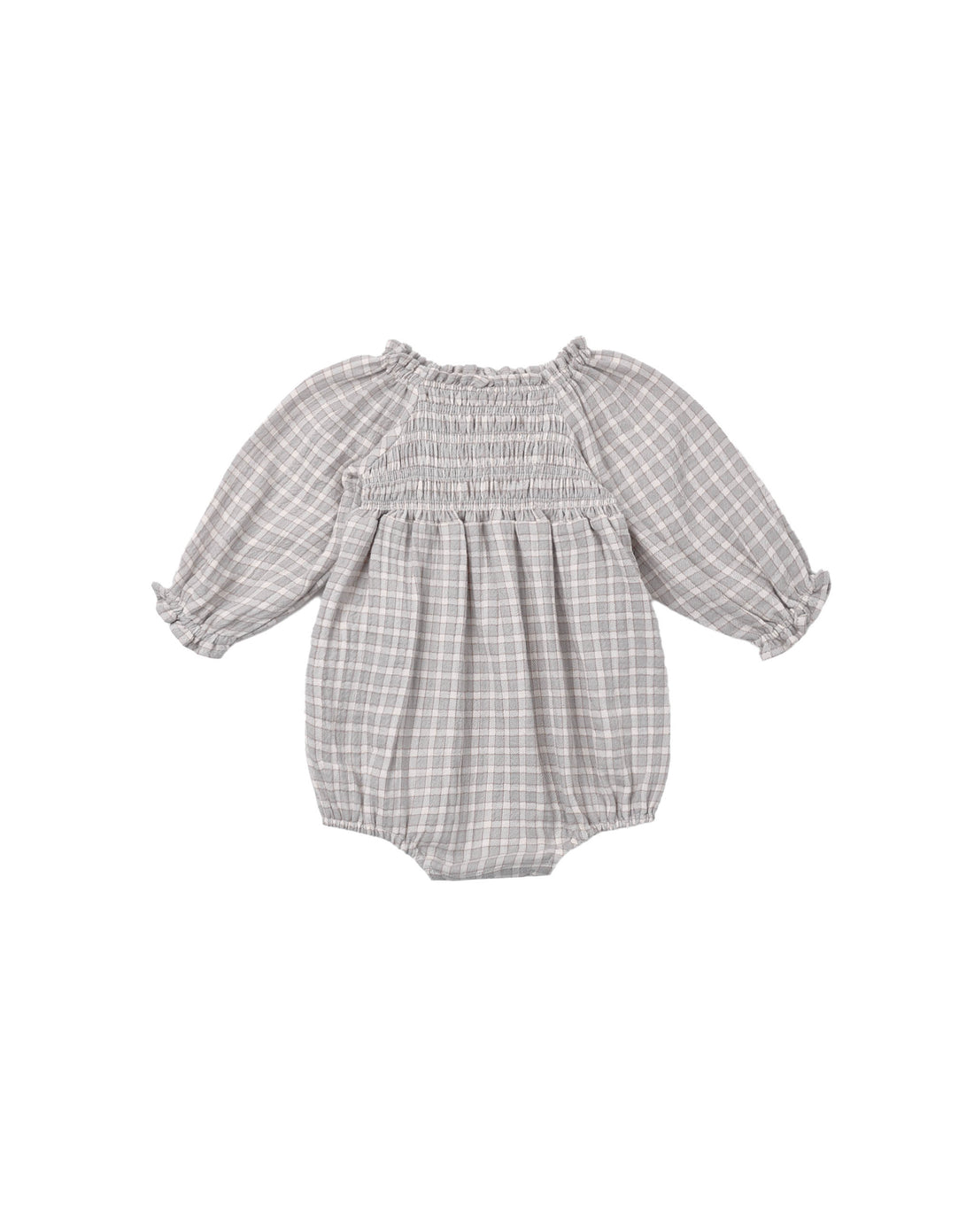 Quincy Mae Eden Romper - Blue Gingham