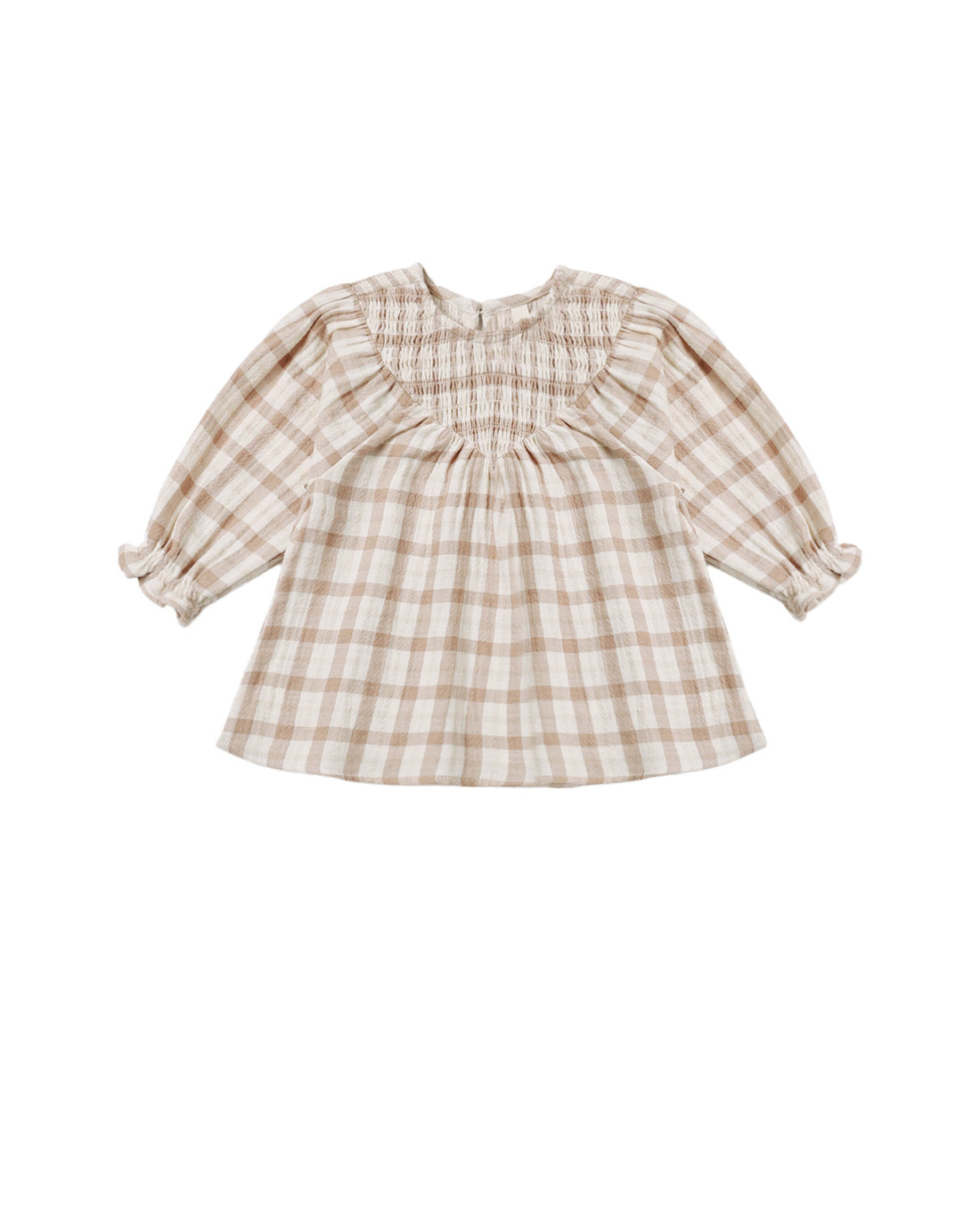 Quincy Mae V Smocked Dress - Rustic Plaid