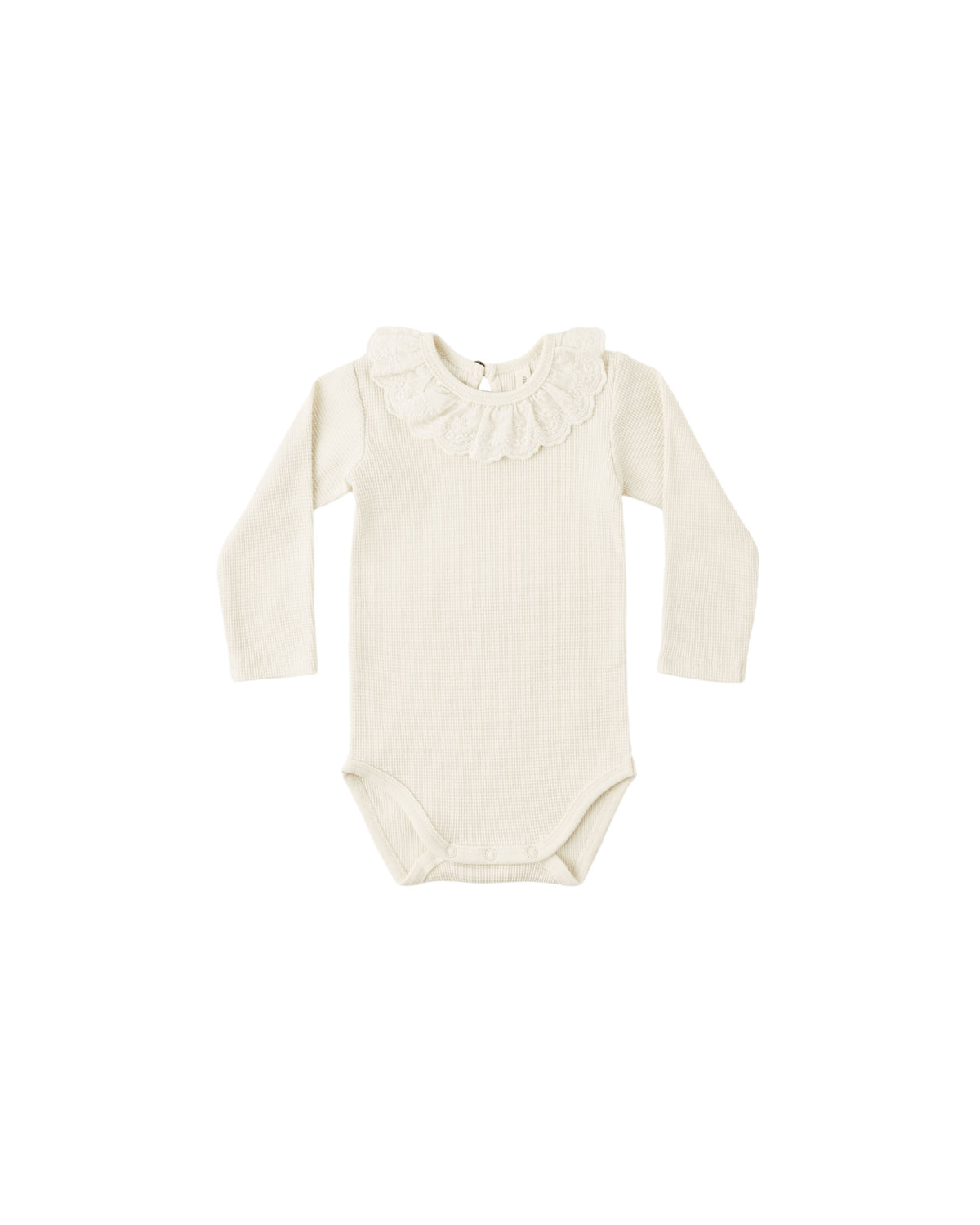 Quincy Mae Ruffle Collar Bodysuit - Natural