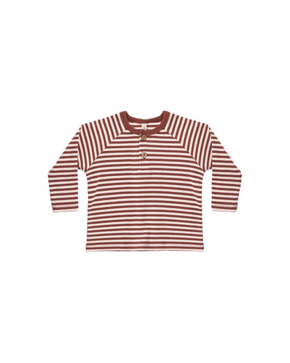 Quincy Mae Henley Knit Top - Candy Stripe