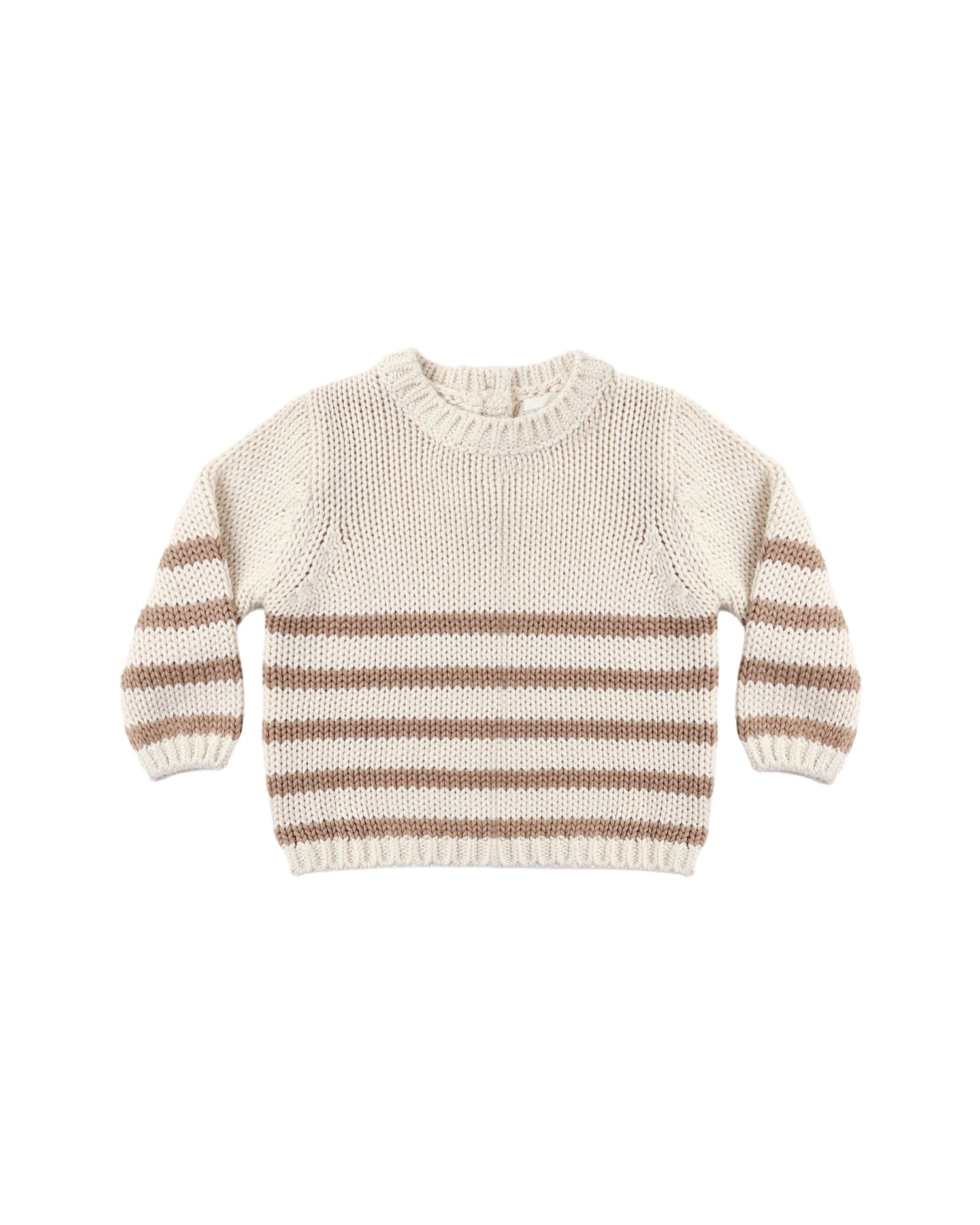 Quincy Mae Rex Sweater - Almond Stripe